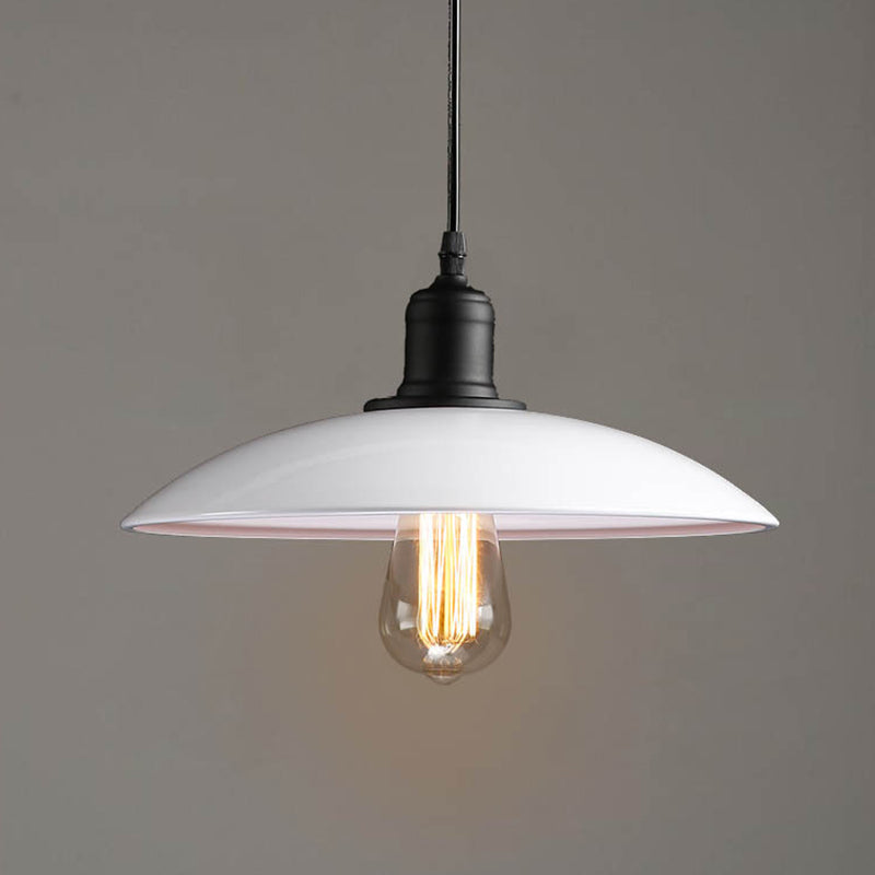 Audrey Metal Pot Lid Pendant Light - Chic 1-Light Fixture for Restaurants