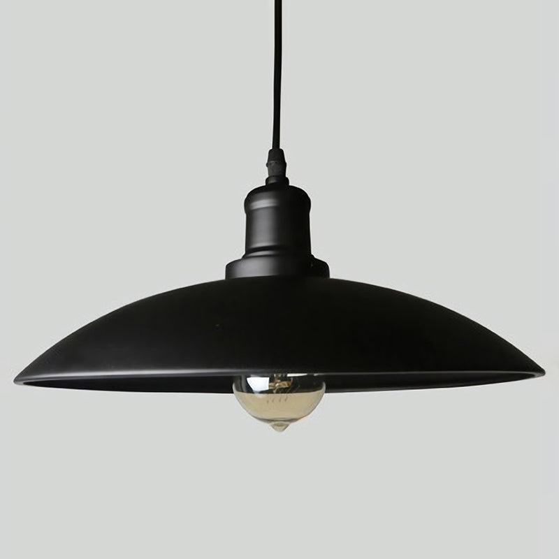 Audrey Metal Pot Lid Pendant Light - Chic 1-Light Fixture for Restaurants