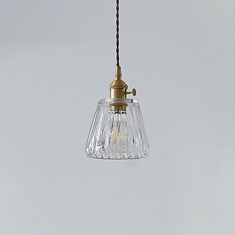 Serenity Industrial Pendant: Modern Tapered Glass for Warm Ambiance