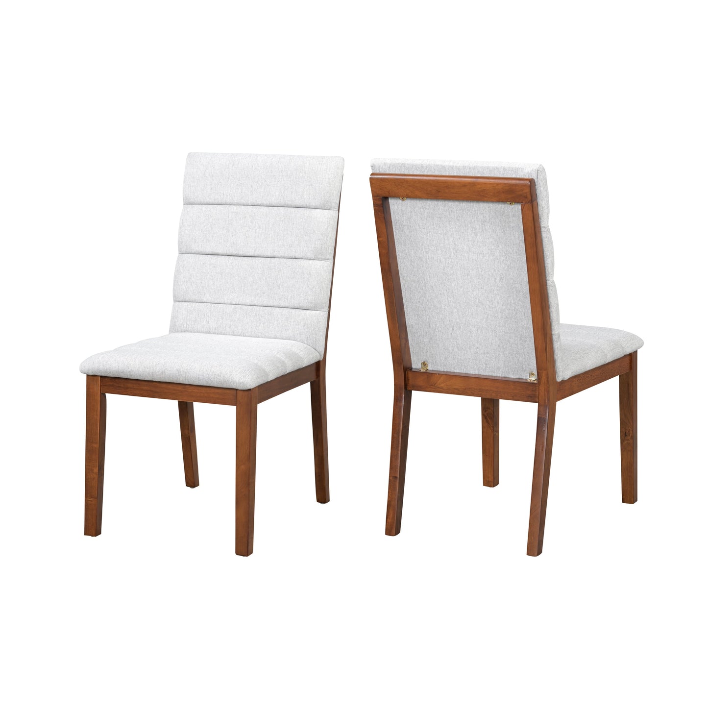 Walnut & Tufted Upholstery Modern Dining Chairs Set of 2 – Stylish Comfort for Every Space