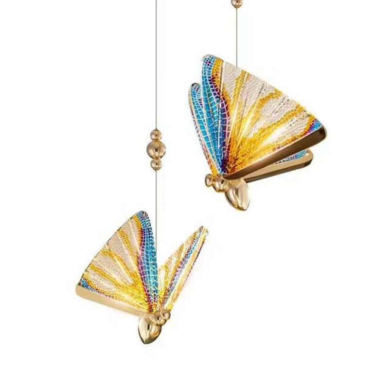 Art Deco LED Pendant Light - Butterfly Design for Bedroom Ambiance