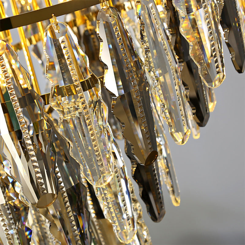 Brynlee Elegance Blooms: Crystal Leaf Pendant Light
