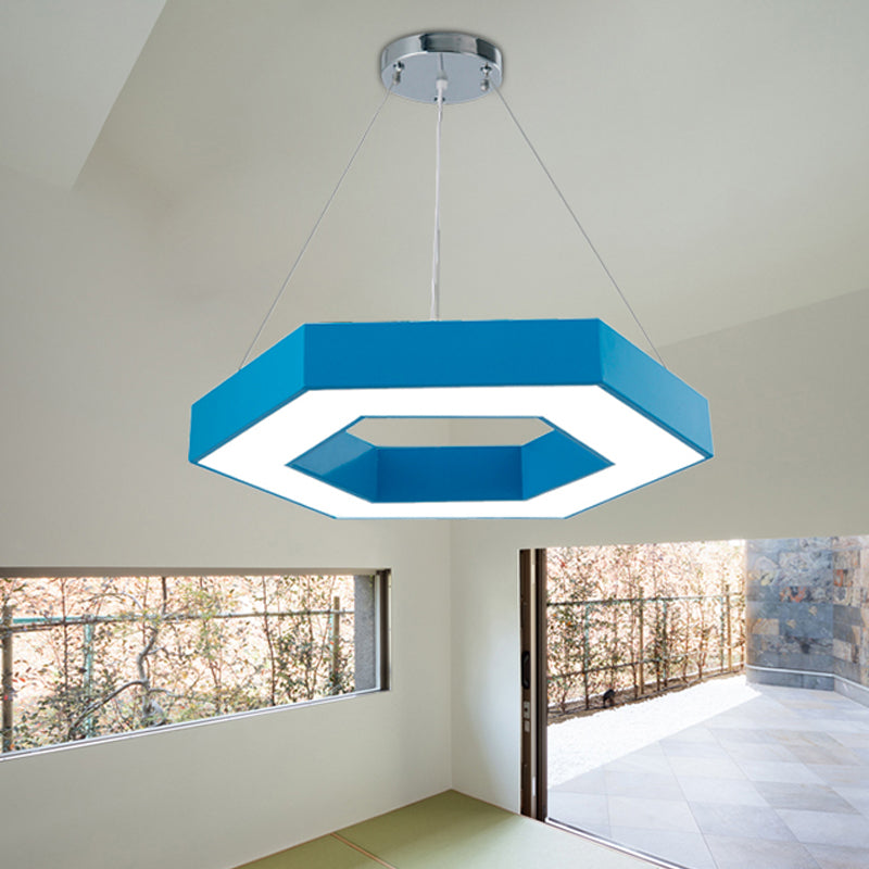 Stella's Contemporary LED Honeycomb Pendant Light - Vibrant Green/Blue/Red in White/Warm/Natural Light Options