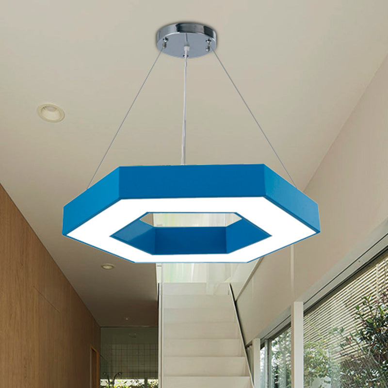 Stella's Contemporary LED Honeycomb Pendant Light - Vibrant Green/Blue/Red in White/Warm/Natural Light Options