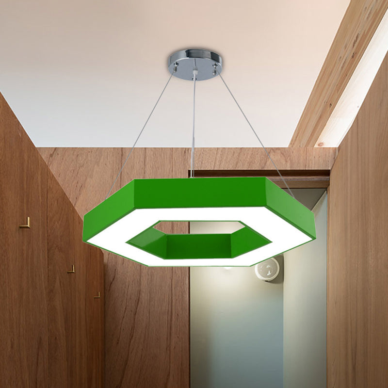Stella's Contemporary LED Honeycomb Pendant Light - Vibrant Green/Blue/Red in White/Warm/Natural Light Options