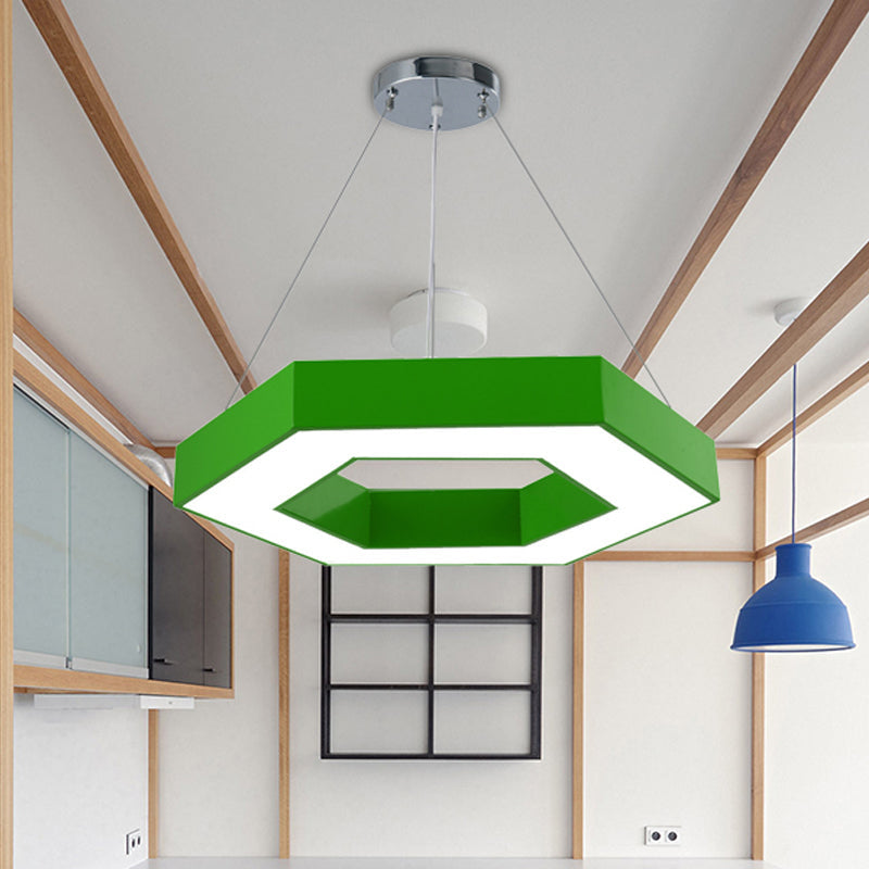 Stella's Contemporary LED Honeycomb Pendant Light - Vibrant Green/Blue/Red in White/Warm/Natural Light Options