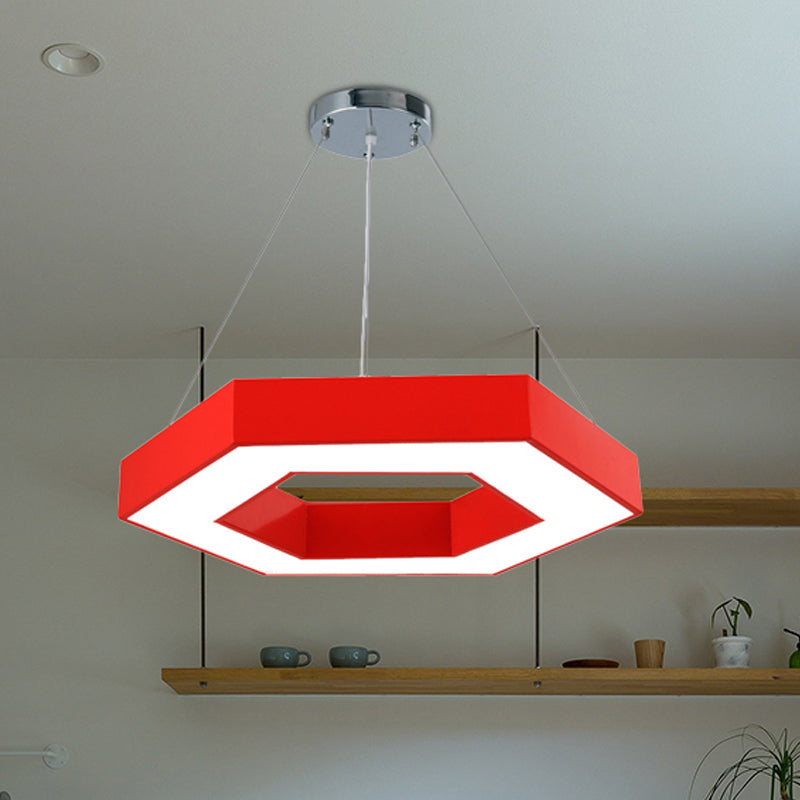 Stella's Contemporary LED Honeycomb Pendant Light - Vibrant Green/Blue/Red in White/Warm/Natural Light Options
