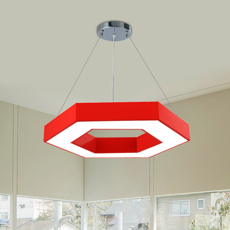 Stella's Contemporary LED Honeycomb Pendant Light - Vibrant Green/Blue/Red in White/Warm/Natural Light Options