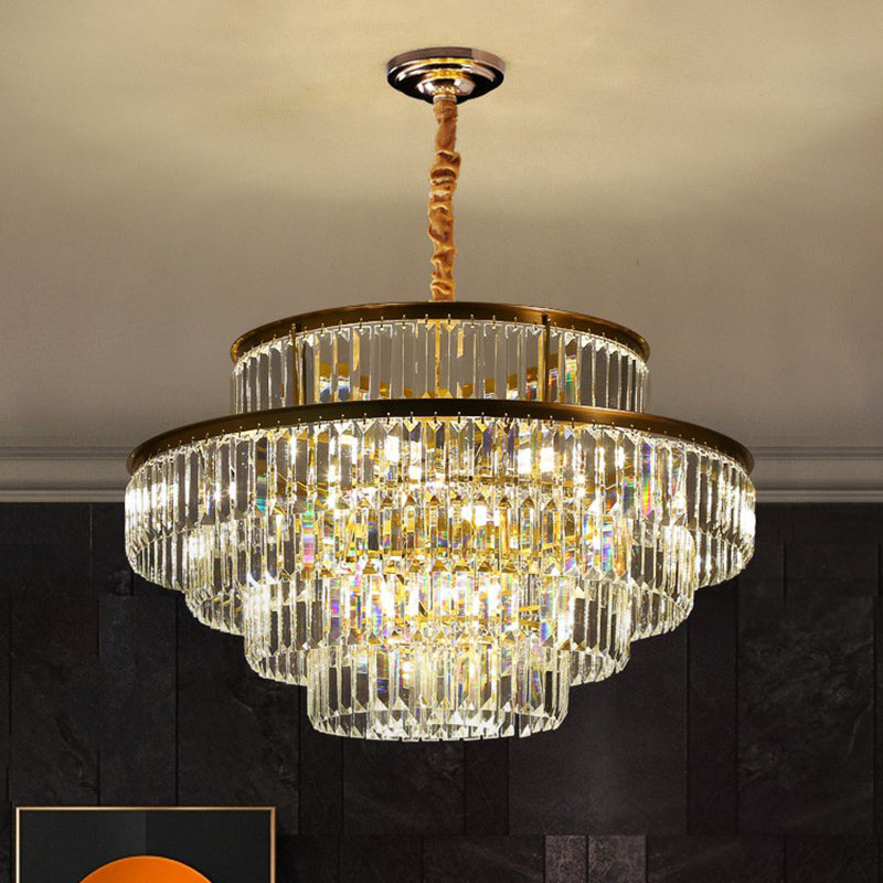 Claire's Illuminating Crystal Pendant: Modern Elegance for Your Living Room