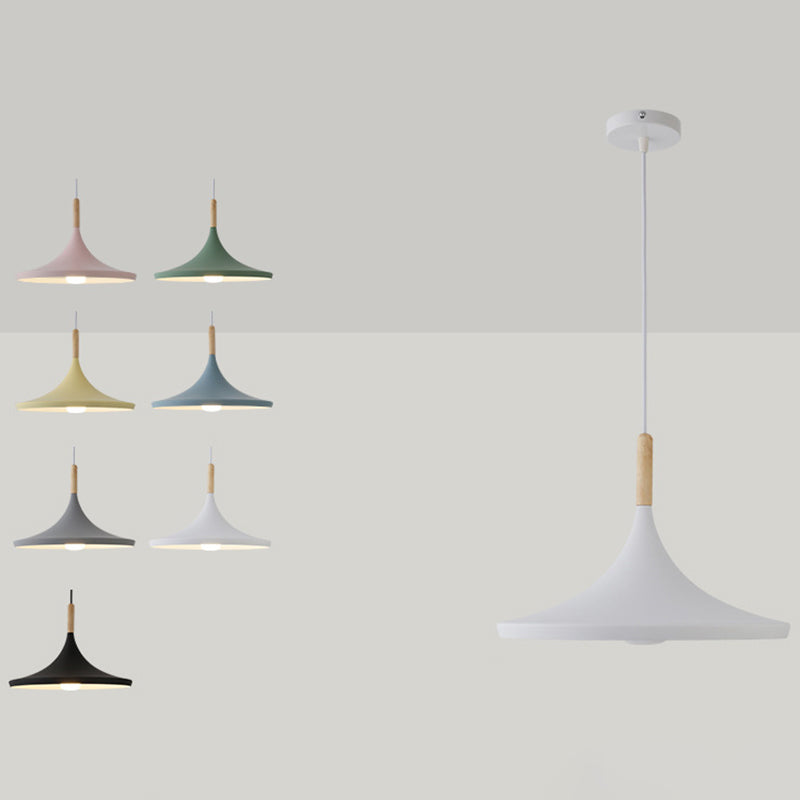 Macaron Style Geometric Pendant Light - Modern Metal Hanging Fixture for Dining Room