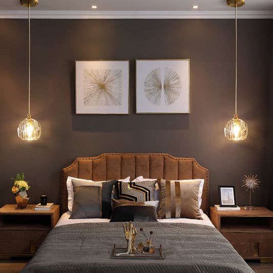 Sophia's Stunning Crystal Gold Pendant Lamp - Illuminate with Elegance