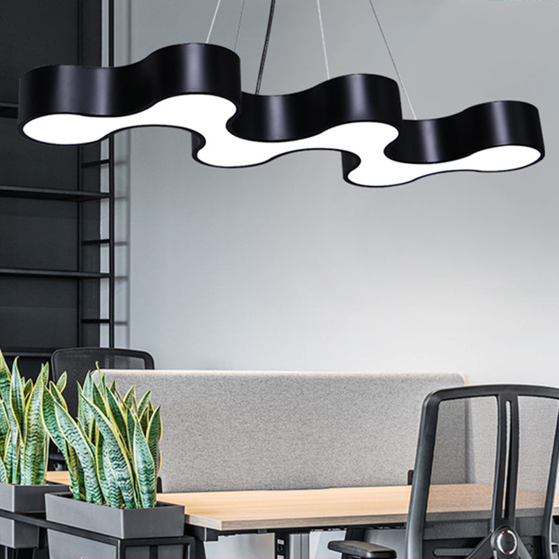 Blake - Modern LED Pendant Light with Irregular Shade (Black or White)