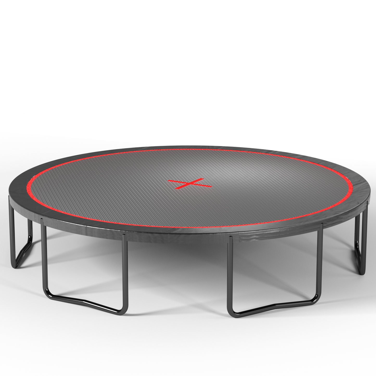 YC 14FT trampoline Pumpkin- Black Red- fframe height 90cm