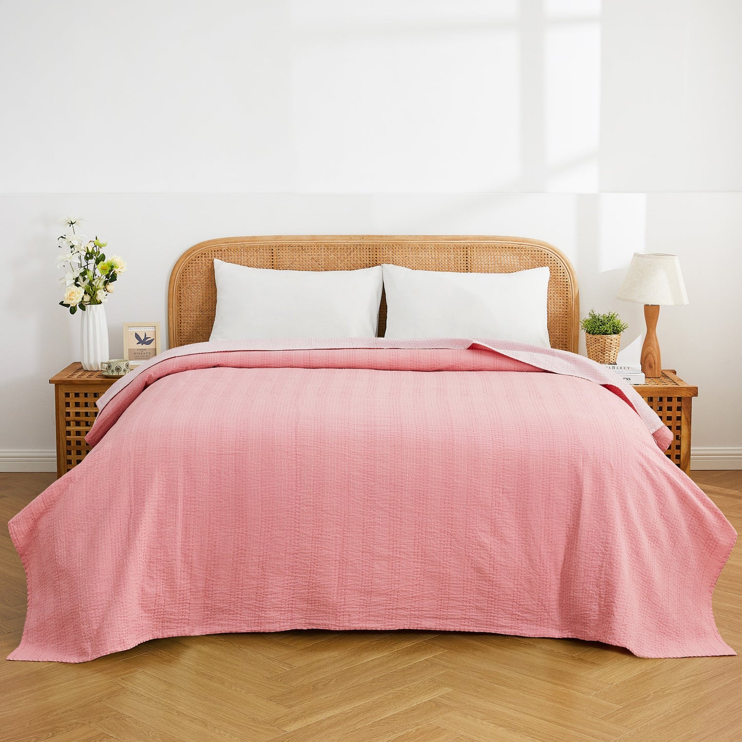 Hand Stitched Reversible Kantha Coverlets