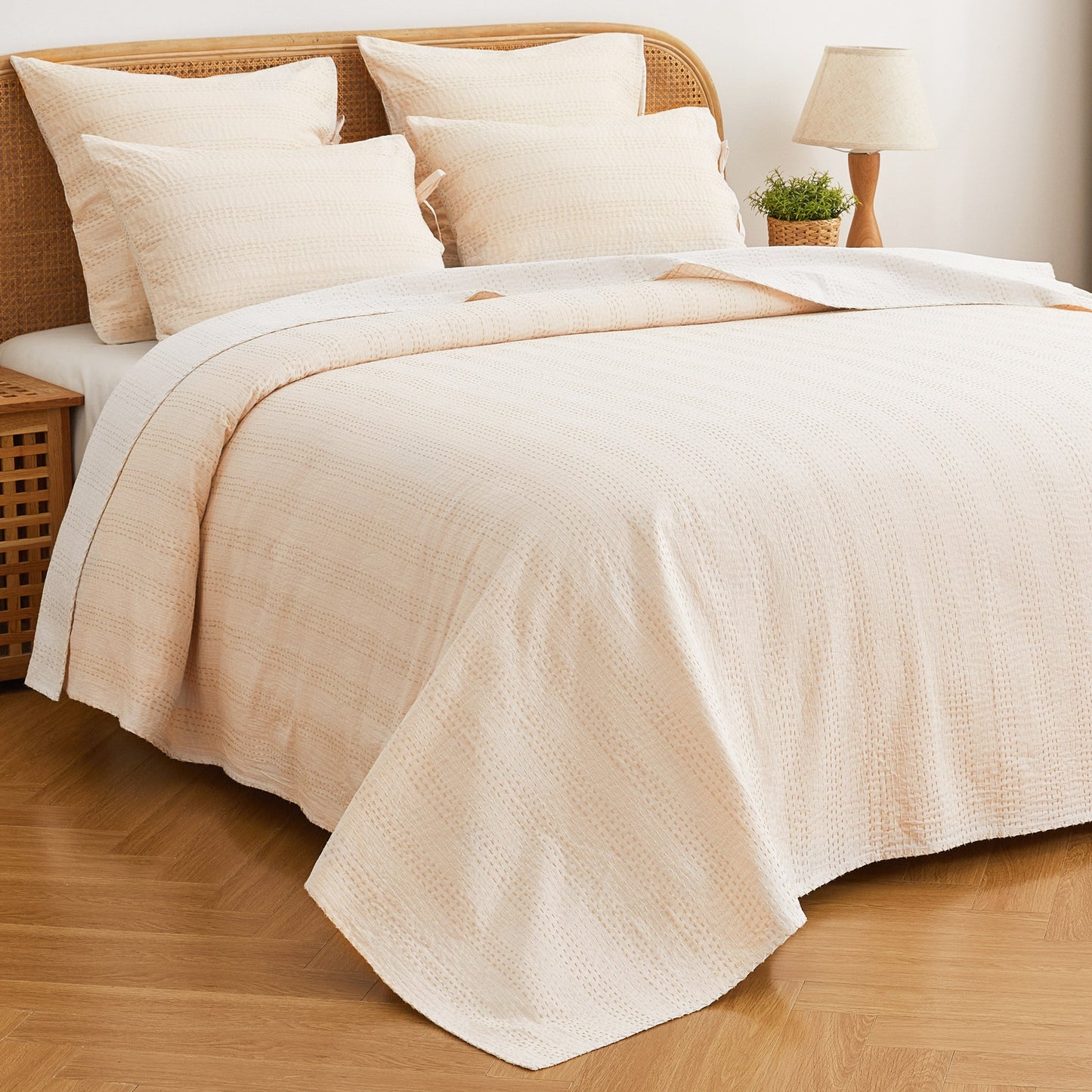 Hand Stitched Reversible Kantha Coverlets