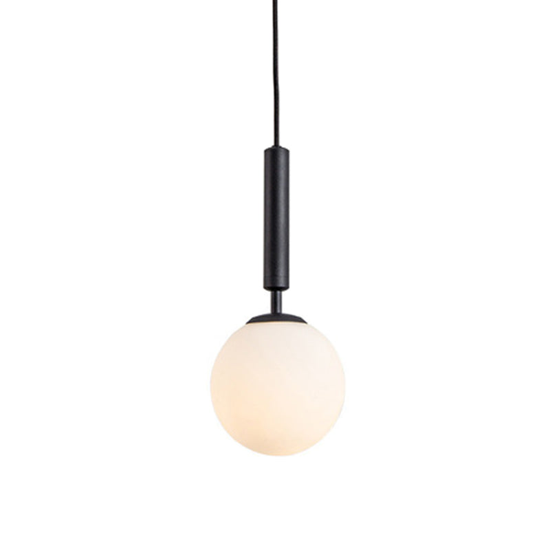 Brynn Modern White Glass Globe Pendant: Illuminate Your Space with Timeless Elegance