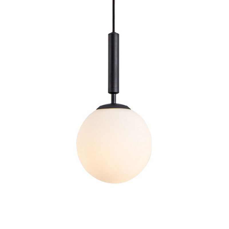 Brynn Modern White Glass Globe Pendant: Illuminate Your Space with Timeless Elegance