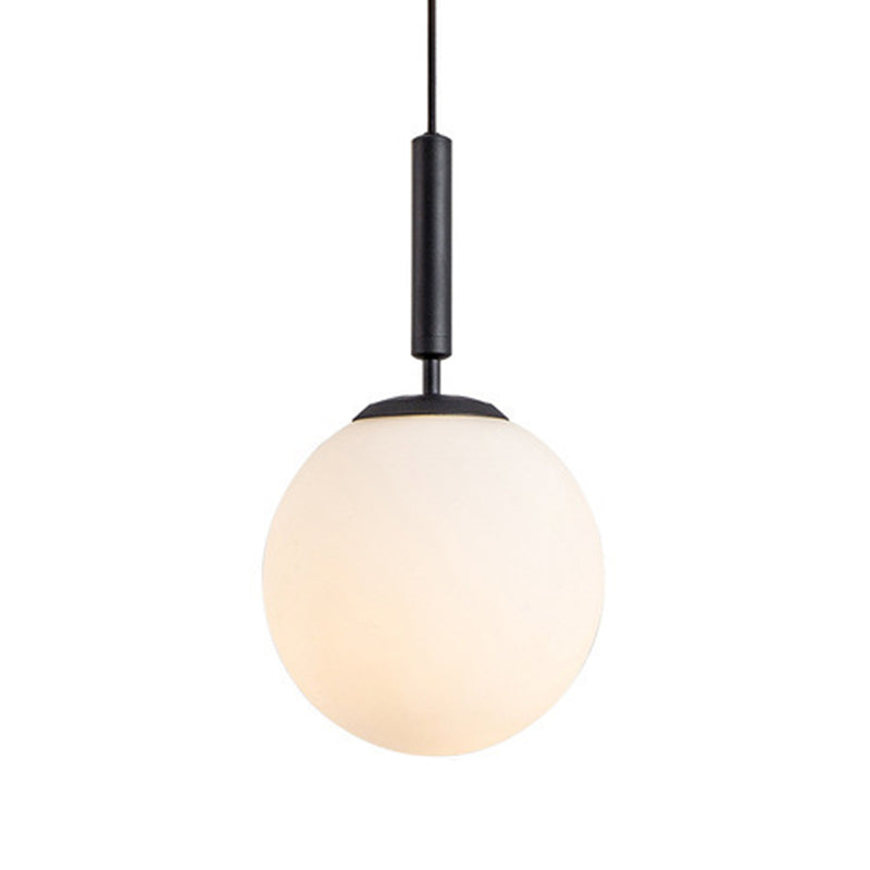 Brynn Modern White Glass Globe Pendant: Illuminate Your Space with Timeless Elegance