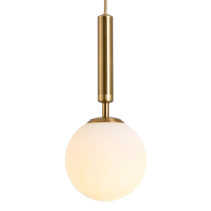 Brynn Modern White Glass Globe Pendant: Illuminate Your Space with Timeless Elegance