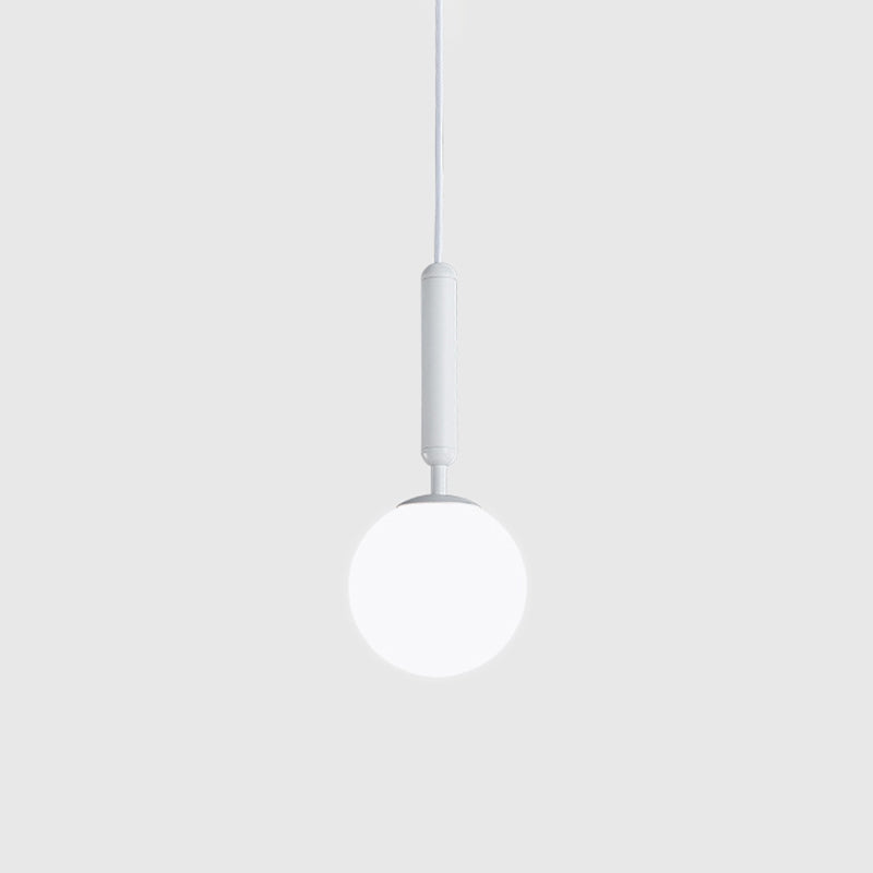 Brynn Modern White Glass Globe Pendant: Illuminate Your Space with Timeless Elegance