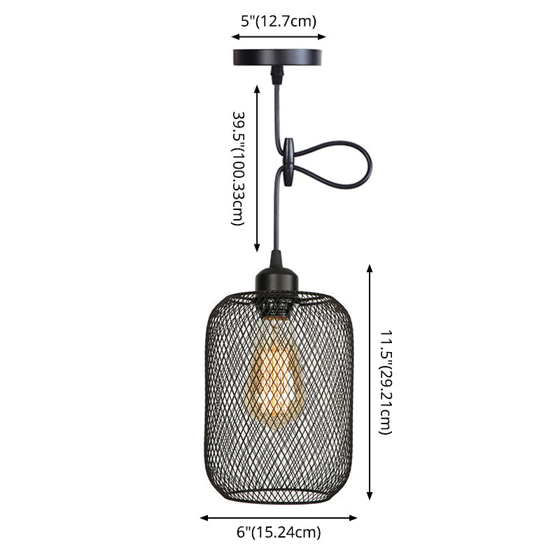 Ethan's Industrial Wire Mesh Pendant Lamp: A Touch of Industrial Charm