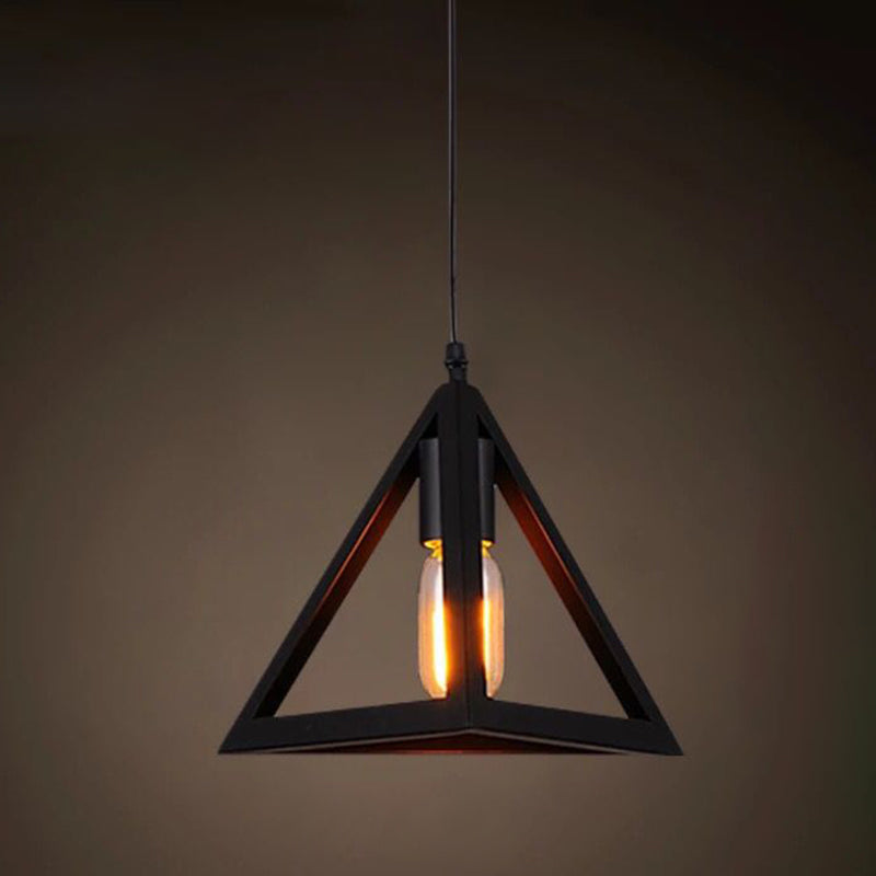 Catherine - Adjustable Industrial Pendant Light with Metal Cage (Various Shapes)