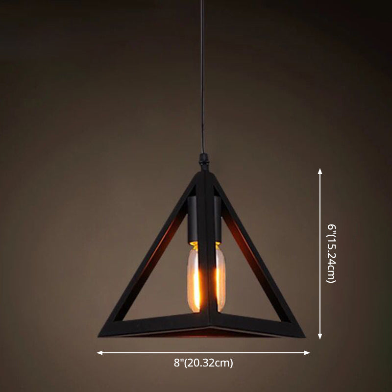 Catherine - Adjustable Industrial Pendant Light with Metal Cage (Various Shapes)
