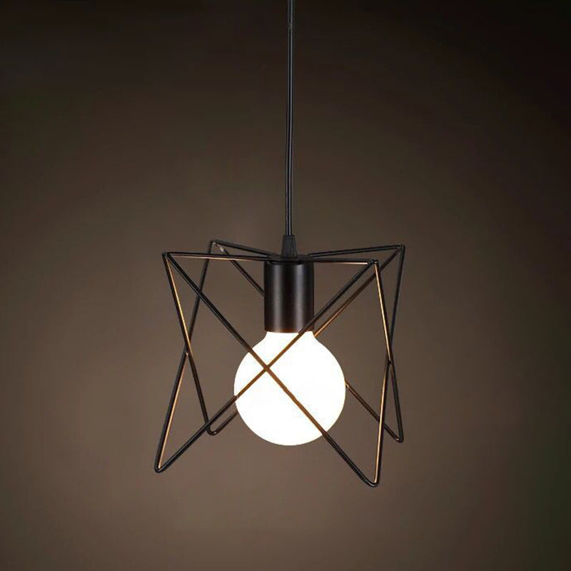 Catherine - Adjustable Industrial Pendant Light with Metal Cage (Various Shapes)
