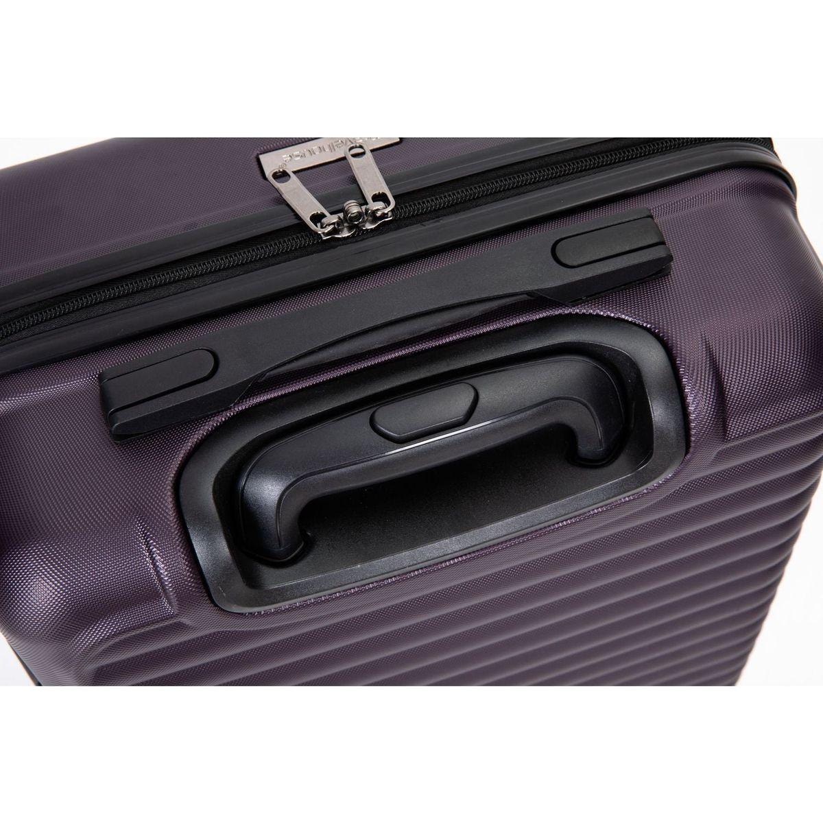 20" Carry on Luggage Lightweight Suitcase, Spinner Wheels, Purple