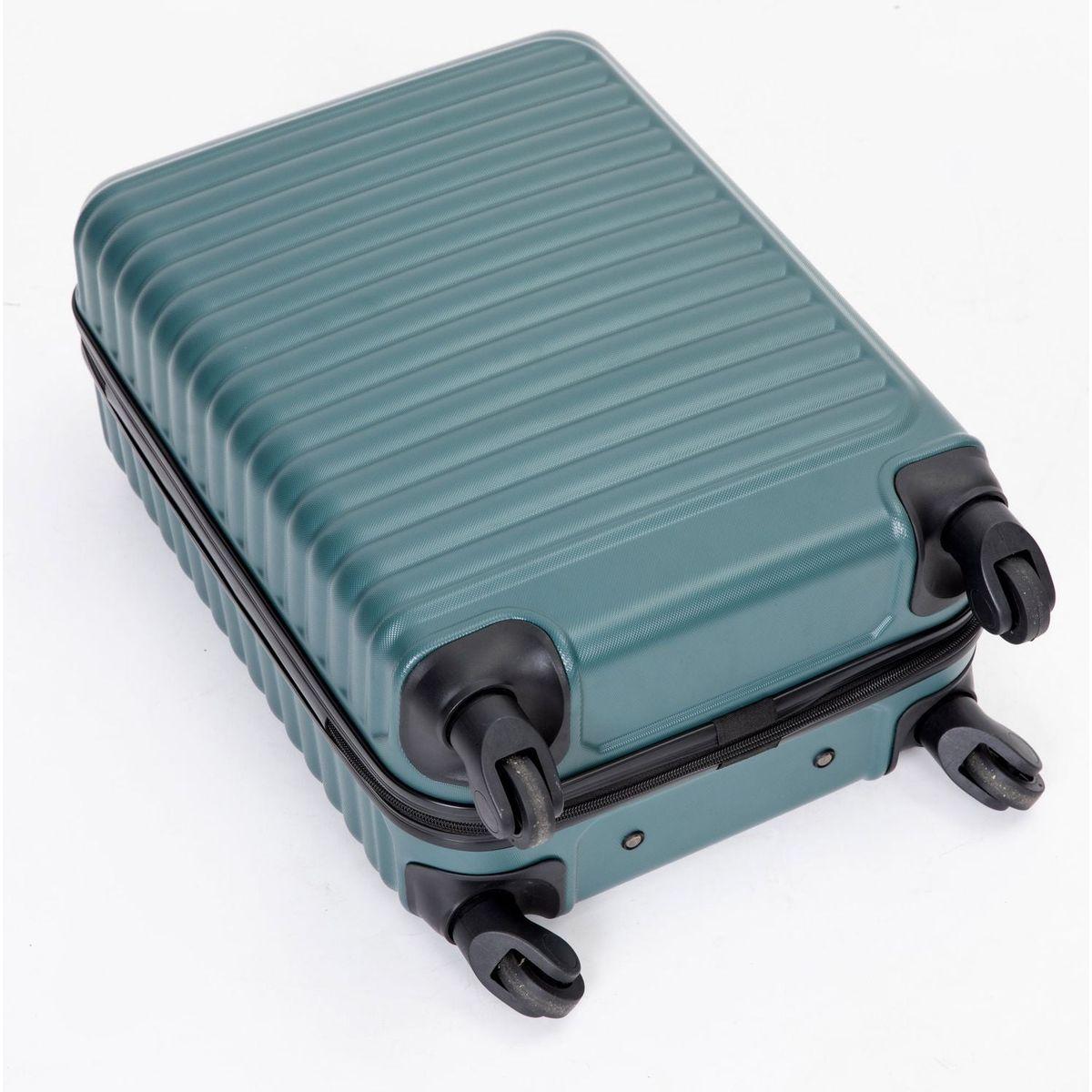 20" Carry on Luggage Lightweight Suitcase, Spinner Wheels, Green