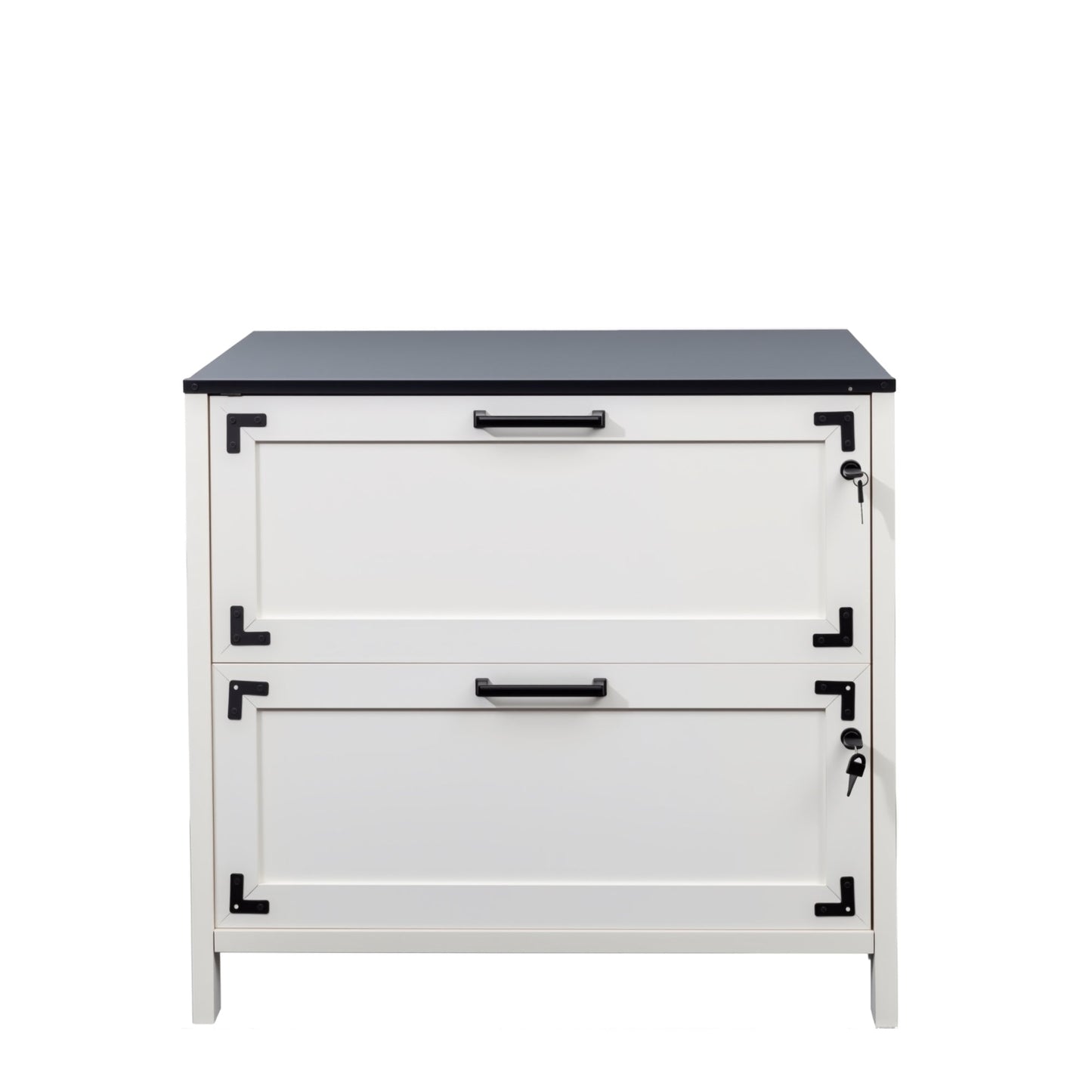 2 Drawer Farmhouse File Cabinet,Filing Cabinet with Lock for Home Office