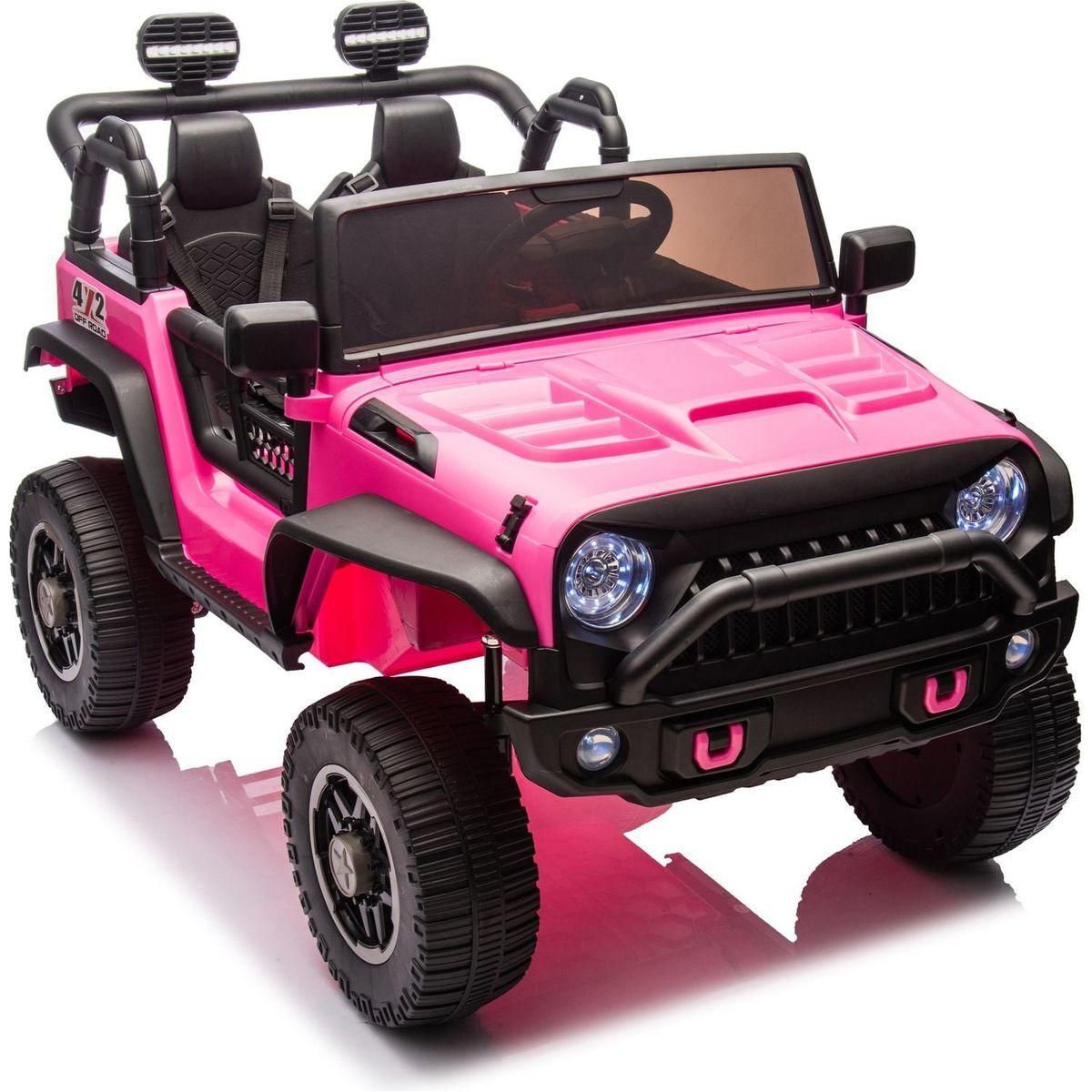 24V Two-Seater Kids Ride On Truck Car W/Parents Control,200wx2,Seat width 20.28in,Four-wheel Suspension,LED Lights,Music,MP3,Bluetooth,Two independent seat belts,Suitable for off-road For Kids Aged 3+