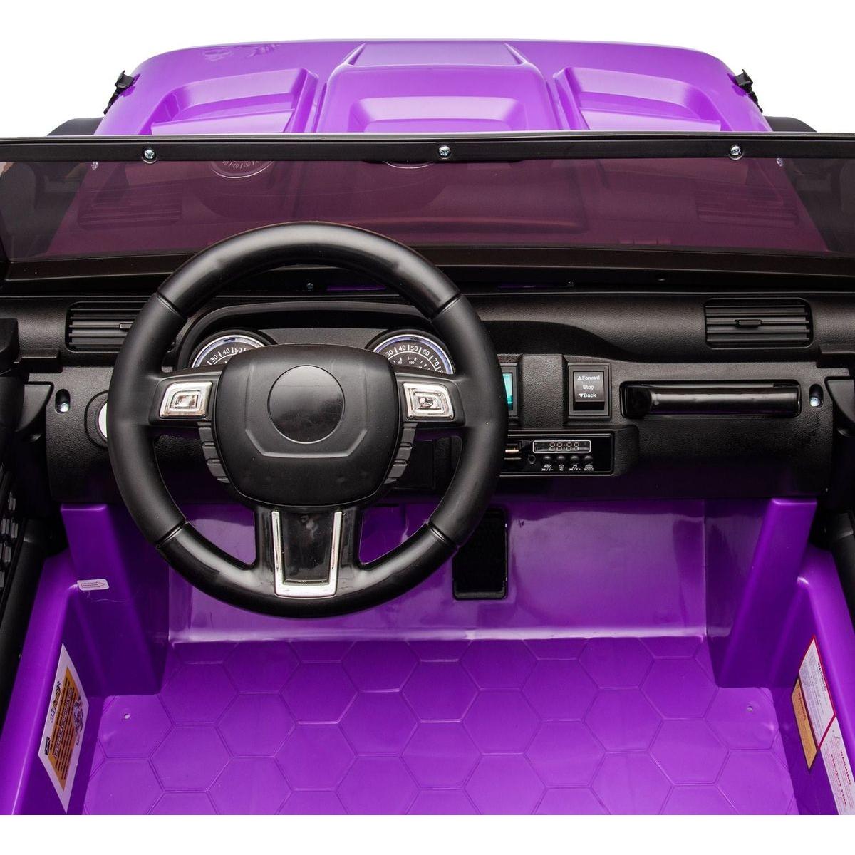 24V Two-Seater Kids Ride On Truck Car W/Parents Control,200wx2,Seat width 20.28in,Four-wheel Suspension,LED Lights,Music,MP3,Bluetooth,Two independent seat belts,Suitable for off-road For Kids Aged 3+