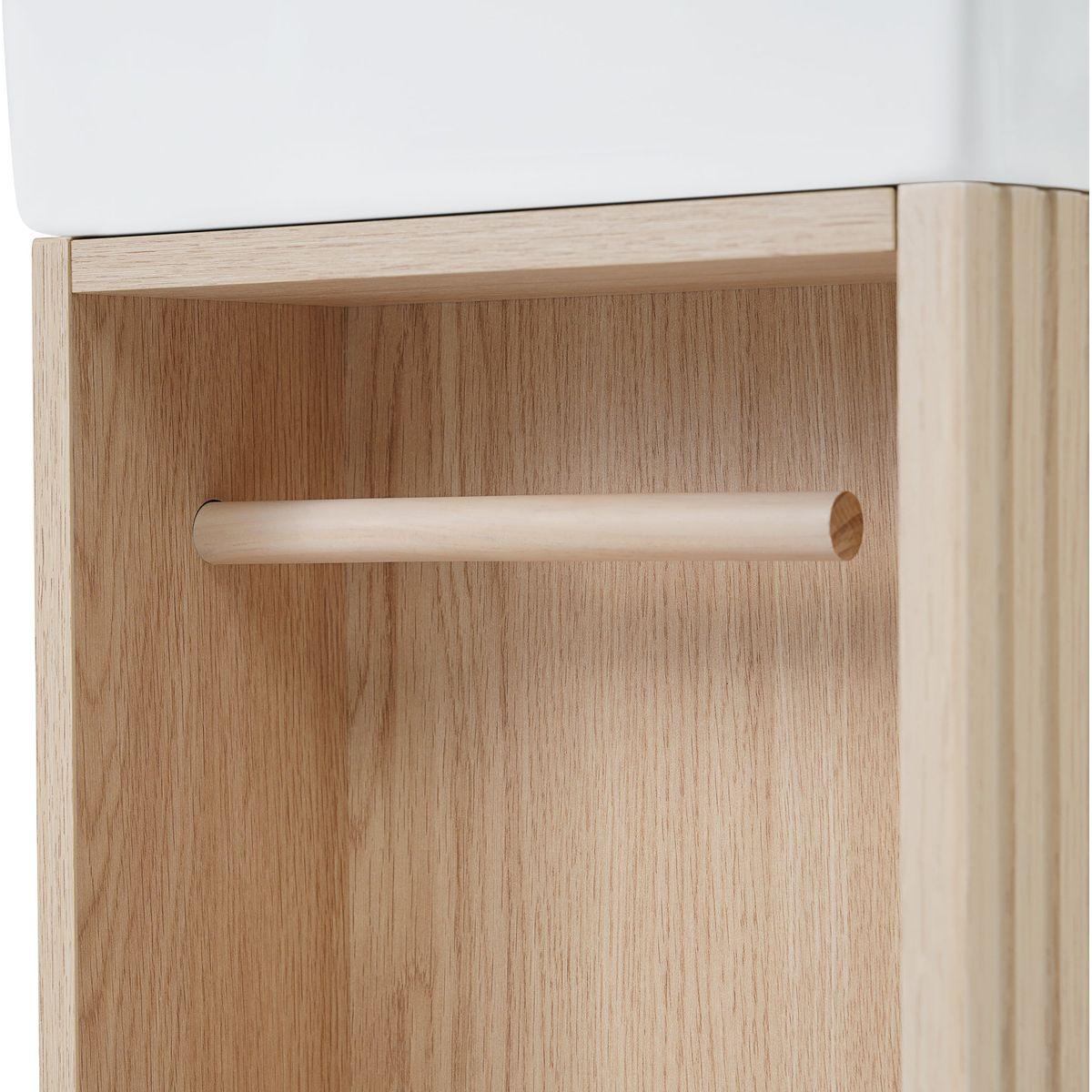 18.6' Bathroom Vanity with Sink, Bathroom Vanity Cabinet with Two-tier Shelf, Left or Right Orientation, Natural (Old Sku:WF308491AAN)