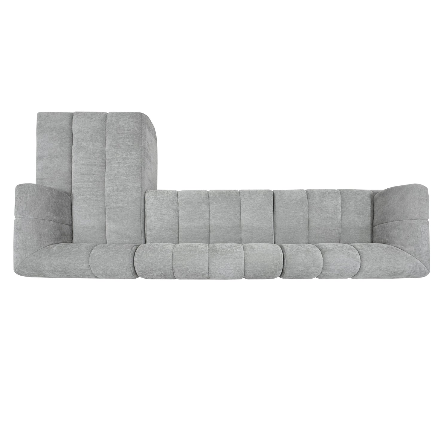 122' Modern L-Shaped Sectional Sofa with High-Density Fully Compressed Sponge and Chaise Lounge, 2-Piece Set, Fully Assembled Right Hand Facing, Perfect for Living Room, Lounge