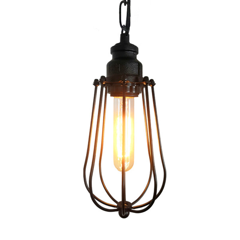 Briella Industrial Pendant Lamp: Rustic Charm for Your Bedroom