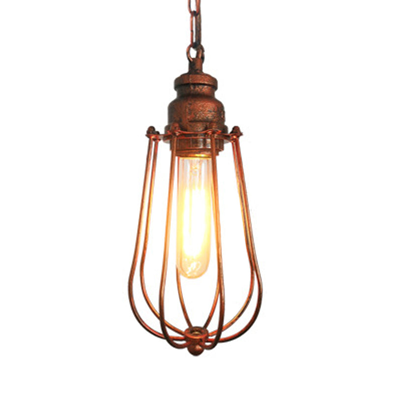 Briella Industrial Pendant Lamp: Rustic Charm for Your Bedroom