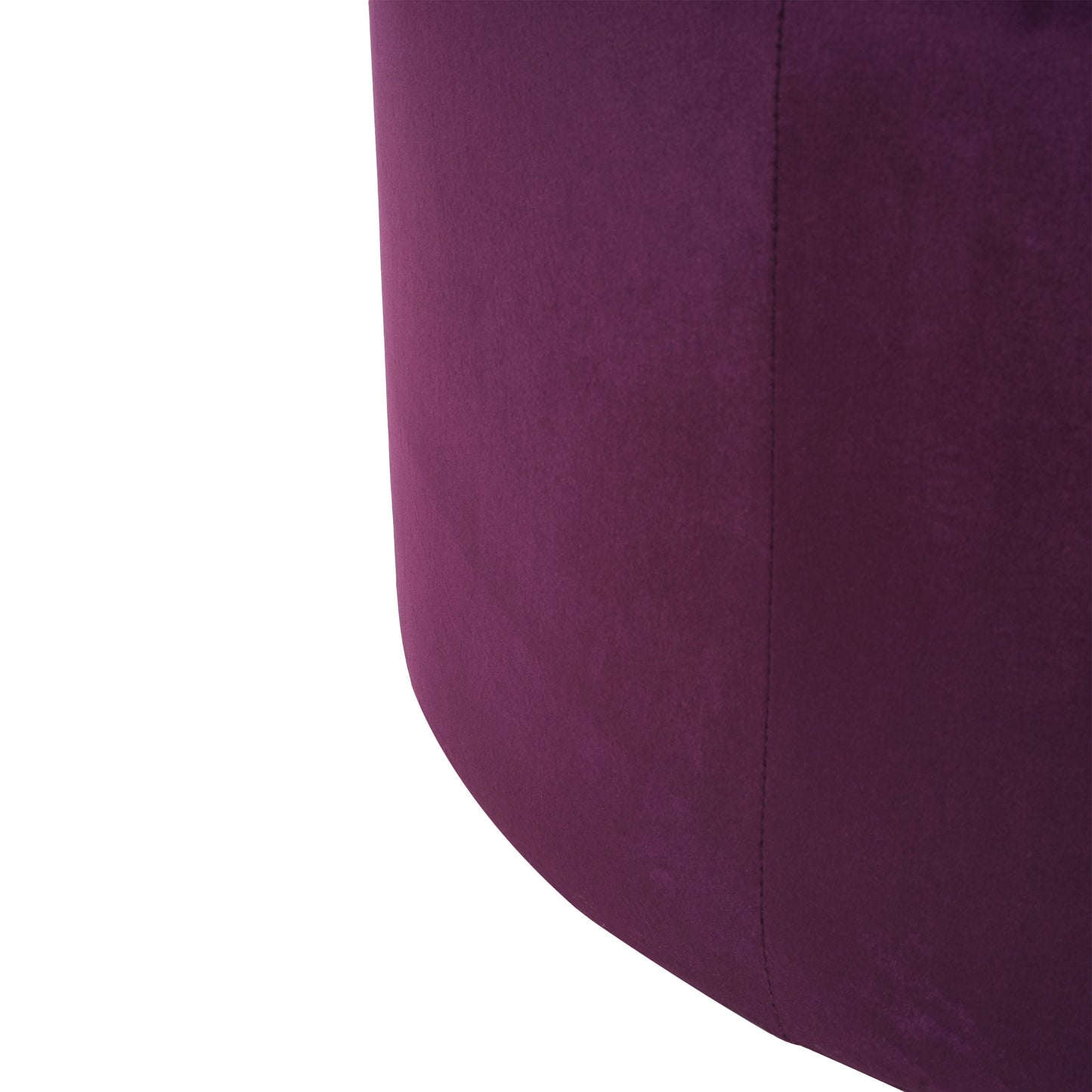 Velvet Round Ottoman,Purple