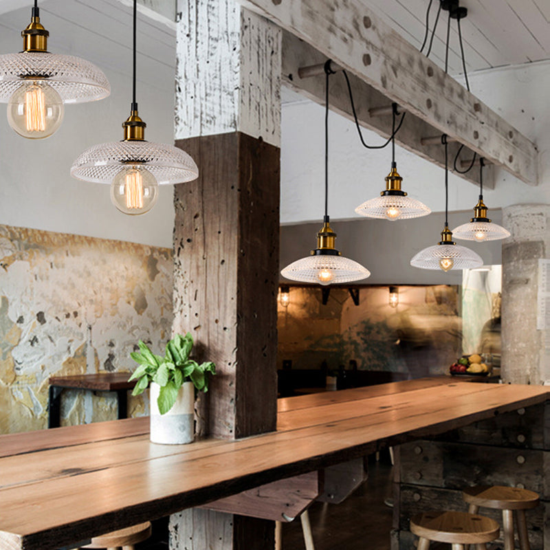 Brighten Your Space with Industrial Charm: The Farmhouse Brass Dome Pendant Light