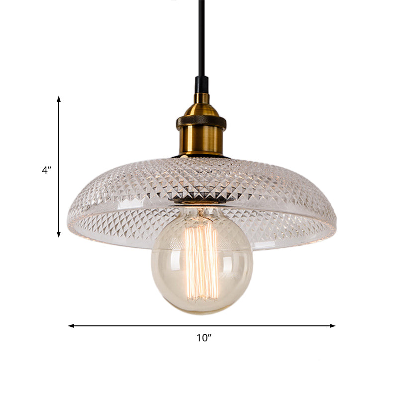 Brighten Your Space with Industrial Charm: The Farmhouse Brass Dome Pendant Light