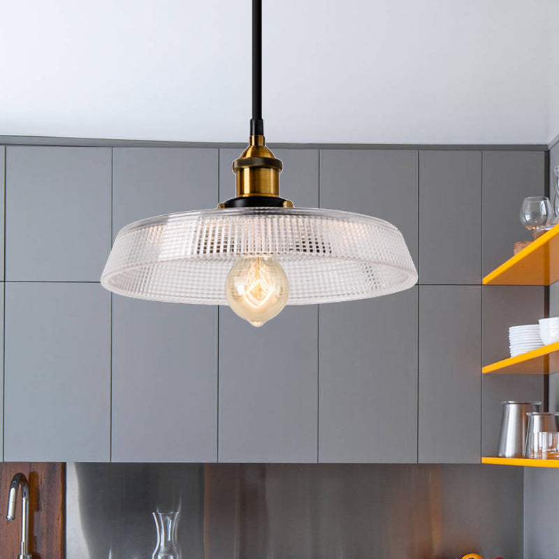 Brighten Your Space with Industrial Charm: The Farmhouse Brass Dome Pendant Light