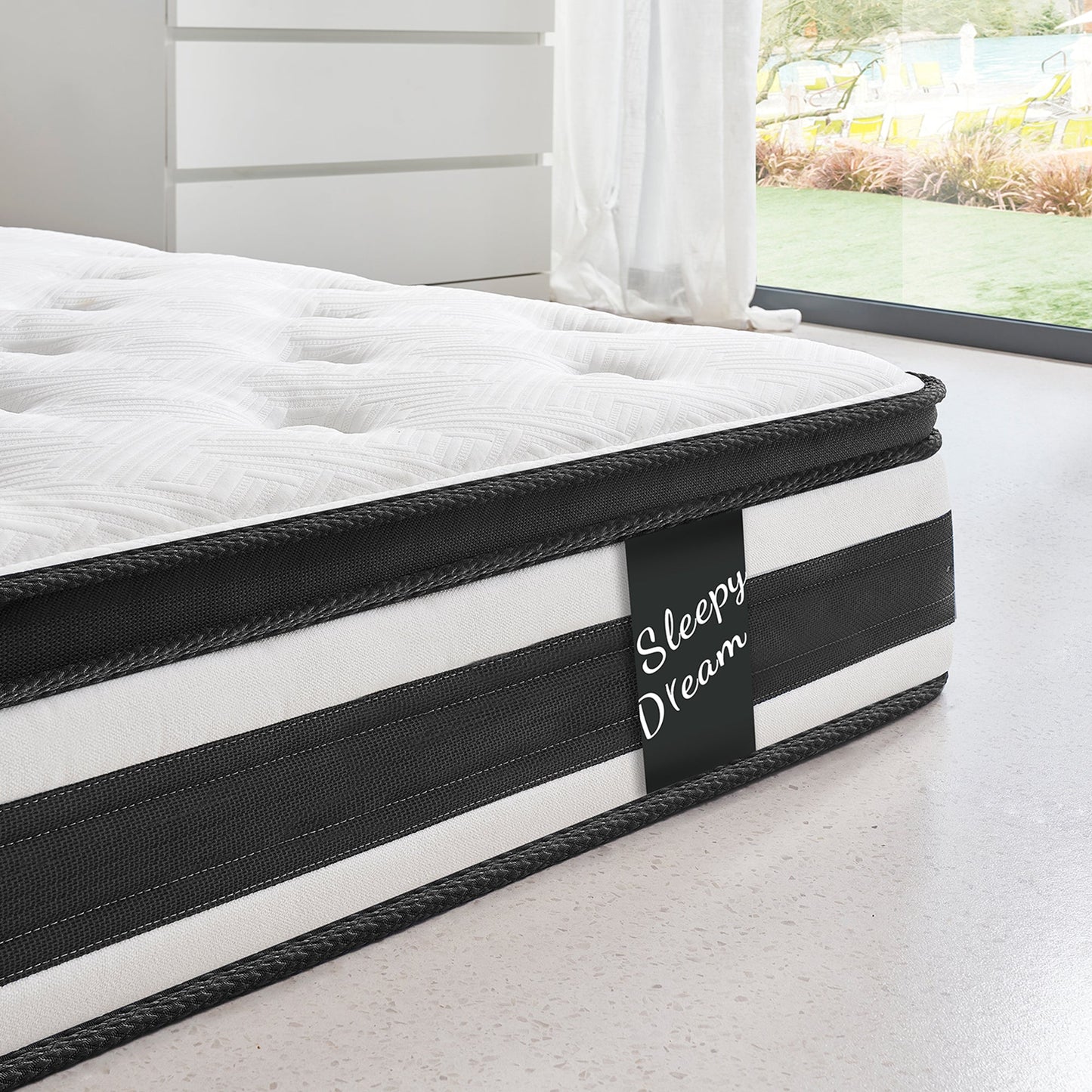 12 Inch Full Size Breathable Cool Oeko-Tex100 Cover Memory Foam Individual Pocket Spring Hybrid Mattress