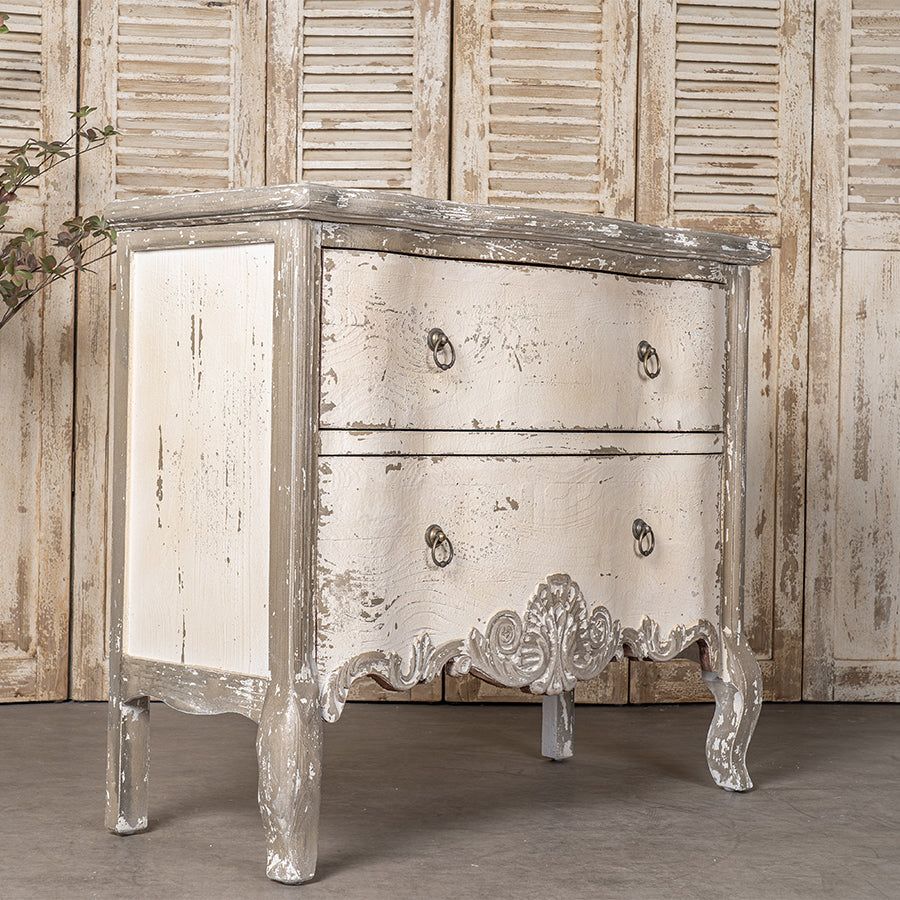 Vintage wooden cabinets, double-drawer storage cabinets, farmhouse-style cabinets enhance living spaces and make perfect rustic housewarming gifts