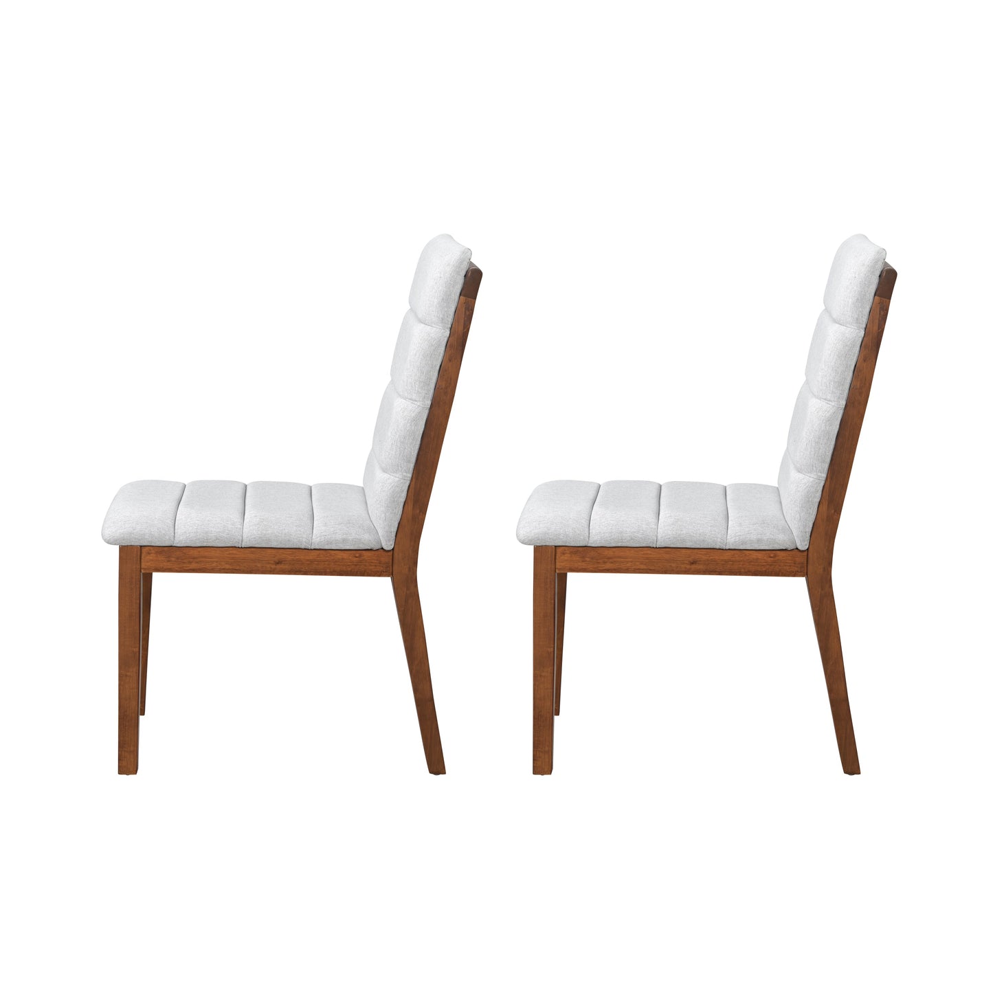 Walnut & Tufted Upholstery Modern Dining Chairs Set of 2 – Stylish Comfort for Every Space