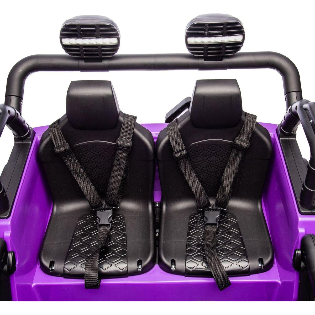 24V Two-Seater Kids Ride On Truck Car W/Parents Control,200wx2,Seat width 20.28in,Four-wheel Suspension,LED Lights,Music,MP3,Bluetooth,Two independent seat belts,Suitable for off-road For Kids Aged 3+