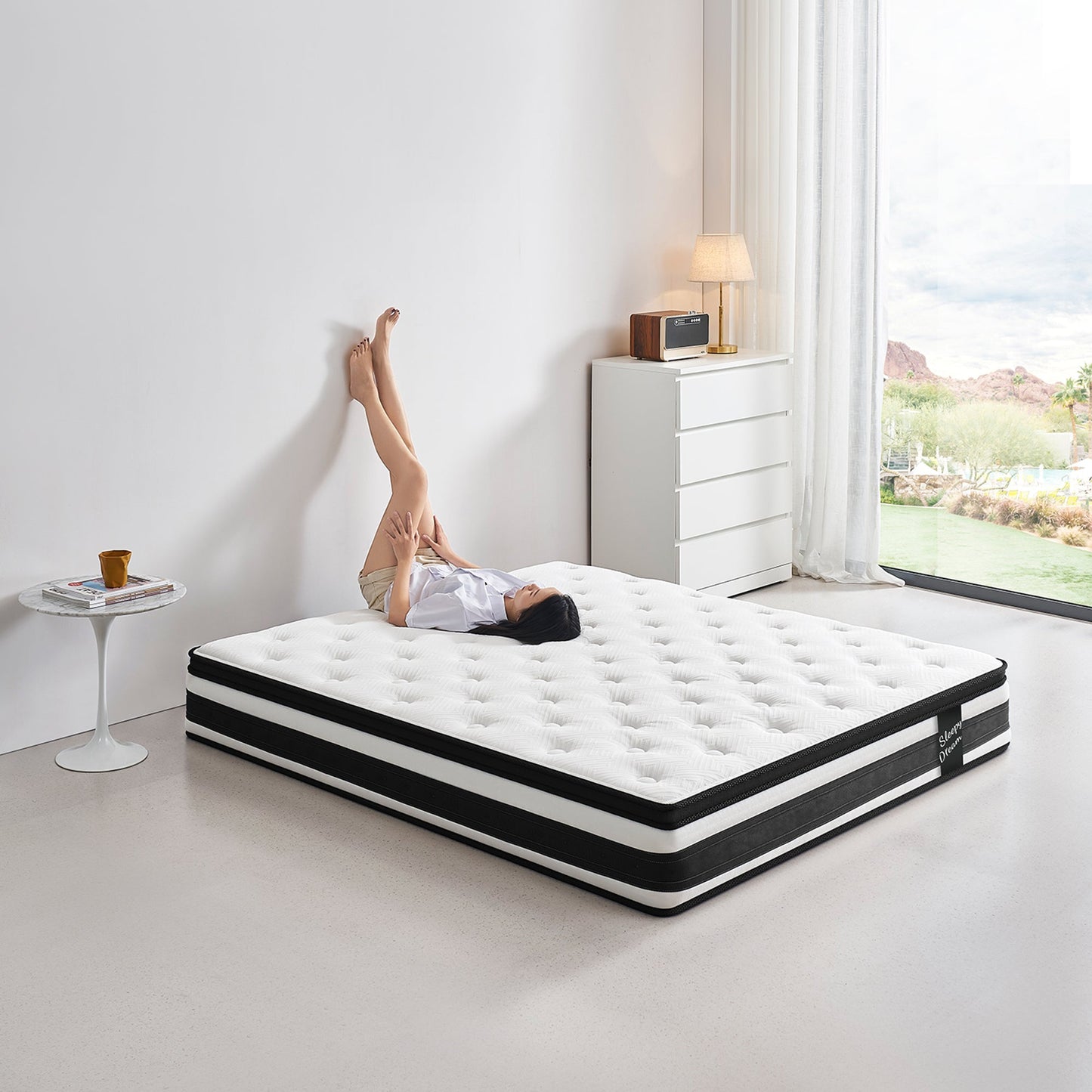 12 Inch Full Size Breathable Cool Oeko-Tex100 Cover Memory Foam Individual Pocket Spring Hybrid Mattress