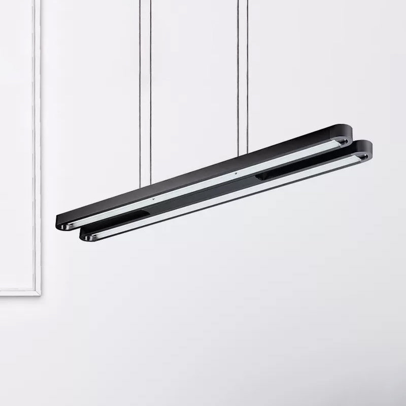 Starlight: Oval Metal Pendant LED Light - Contemporary Black, Adjustable White/Warm/Natural