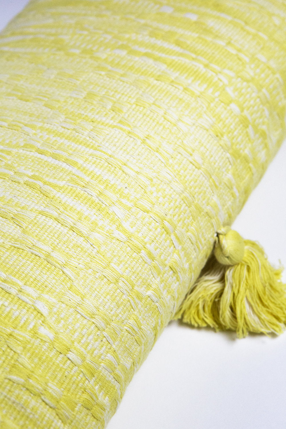 Antigua Pillow - Faded Yellow Stripe