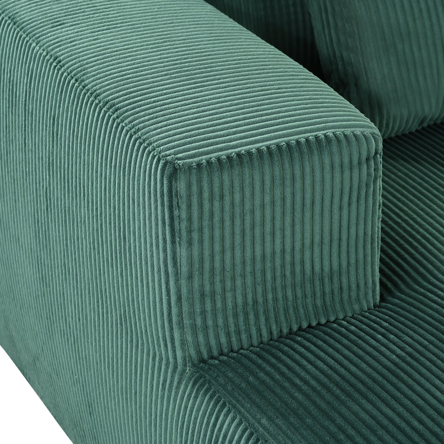 U_Style Corduroy Double Sofa Bed with 2 Pillows, Perfect for Living Rooms, Apartments, Offices