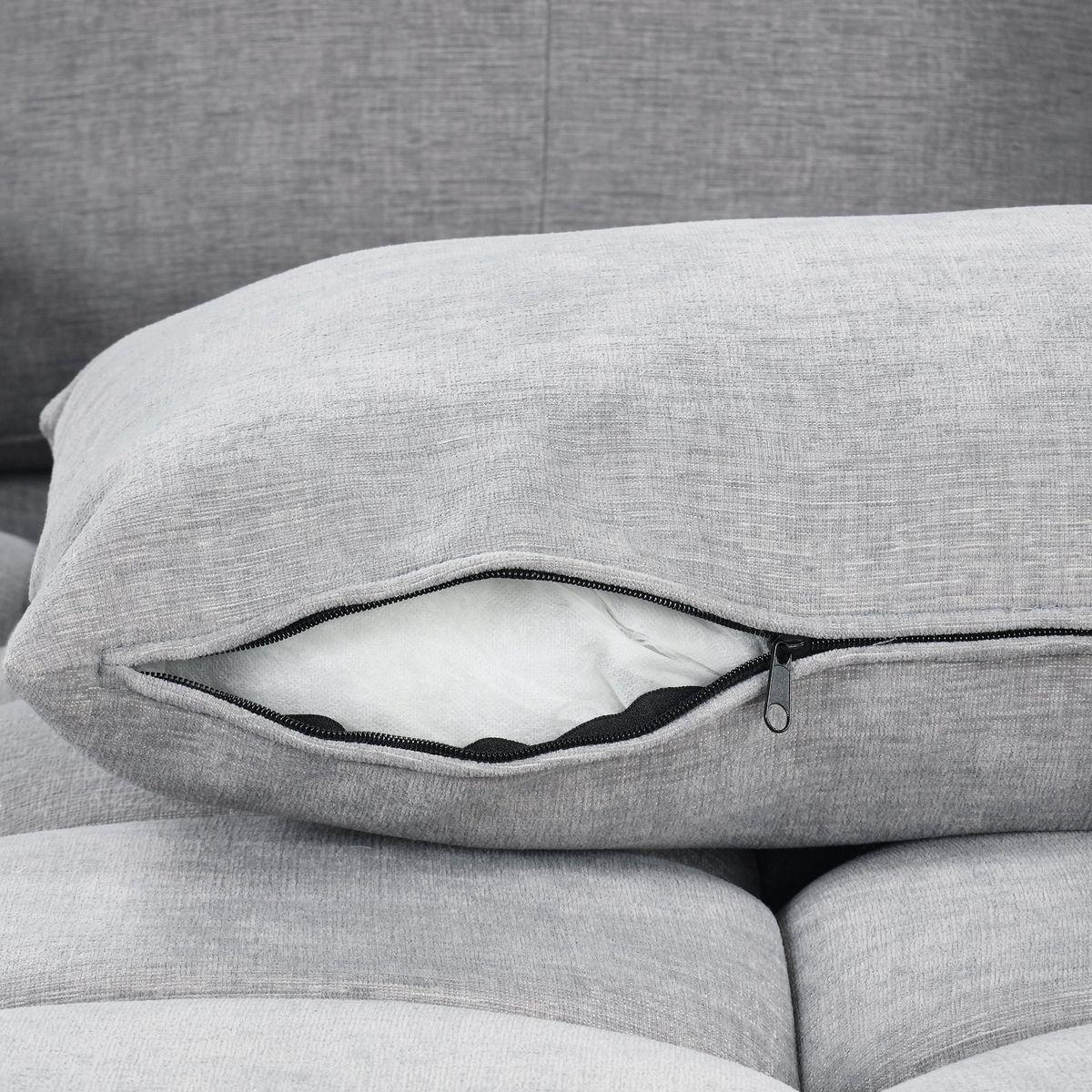 110.2' Oversized U-shaped Sofa Versatile Sectional Sofa Pull-out Sofa Bed with Double Storage Chaise Lounges and Two USB Ports for Living Room,Gray